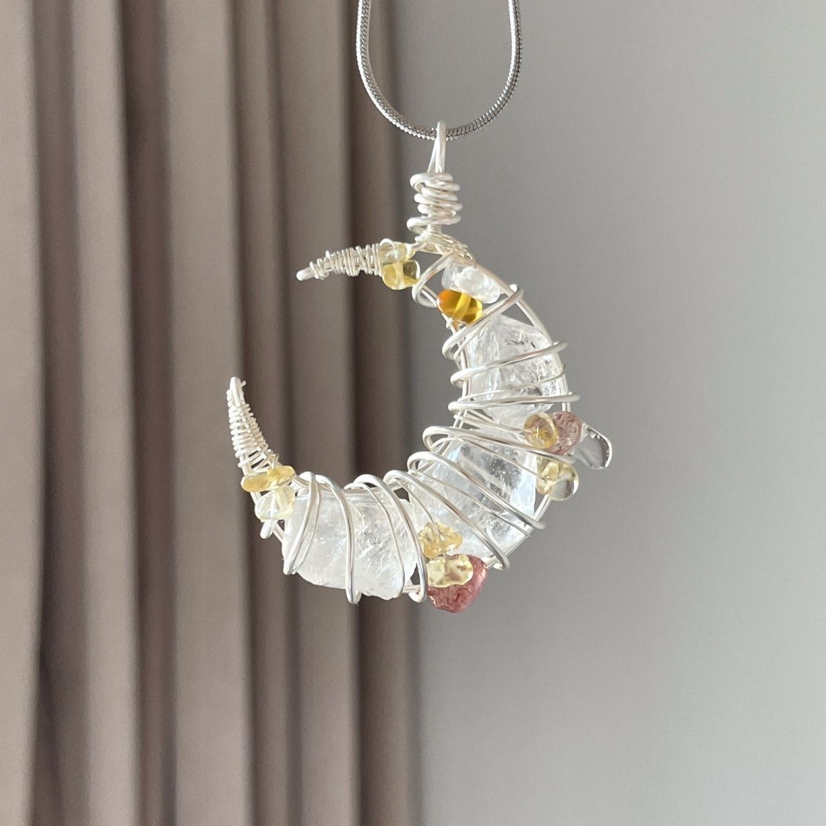 Crystal Pendant Necklace - Natural Gemstone Jewelry