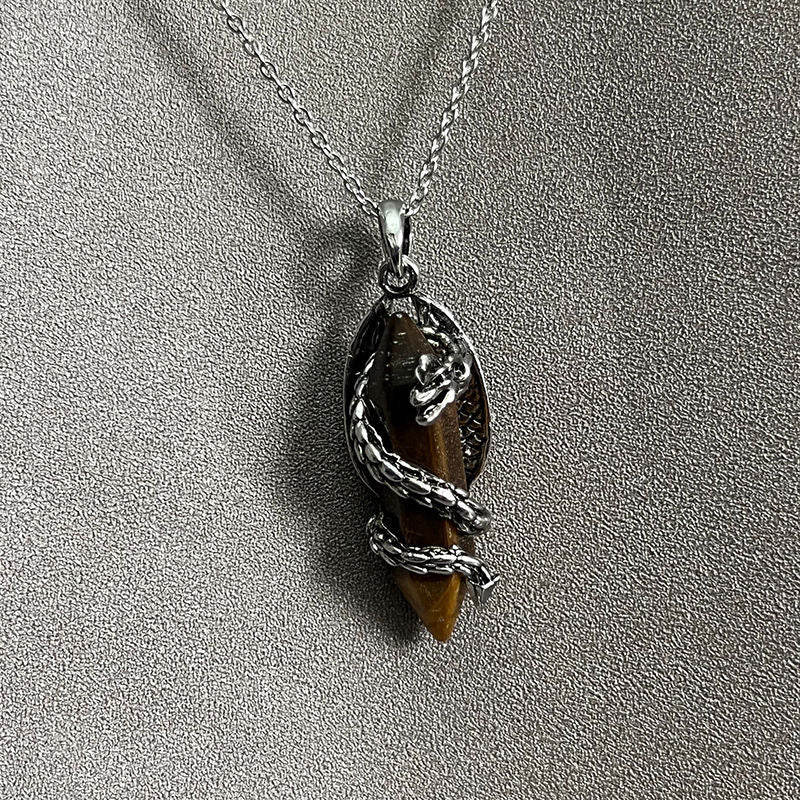 Personalized Panlong Natural Crystal Stone Pendant