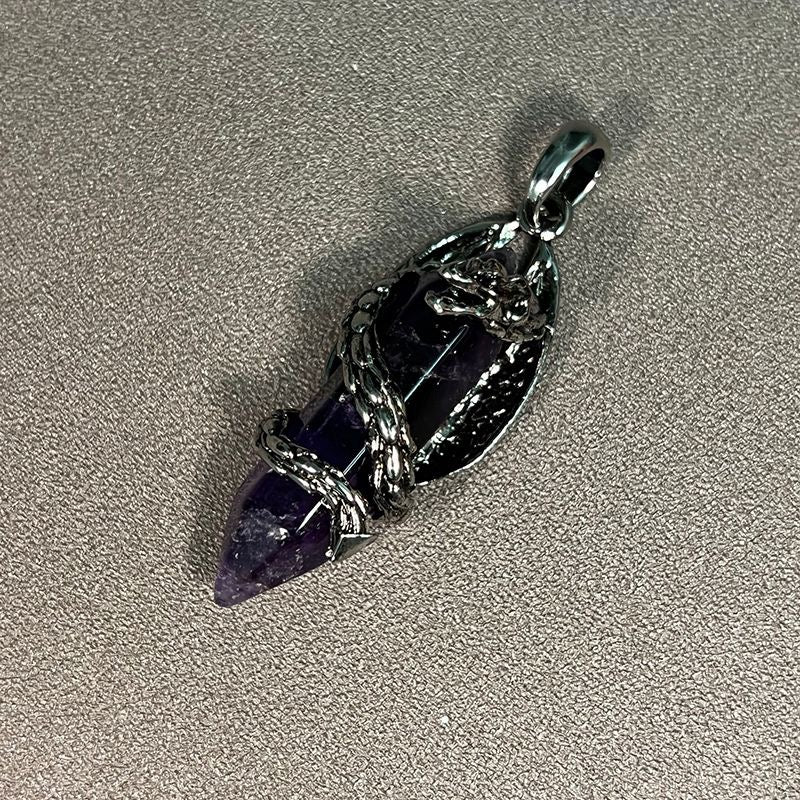 Personalized Panlong Natural Crystal Stone Pendant