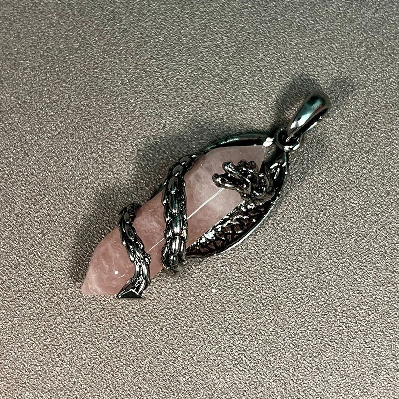 Personalized Panlong Natural Crystal Stone Pendant
