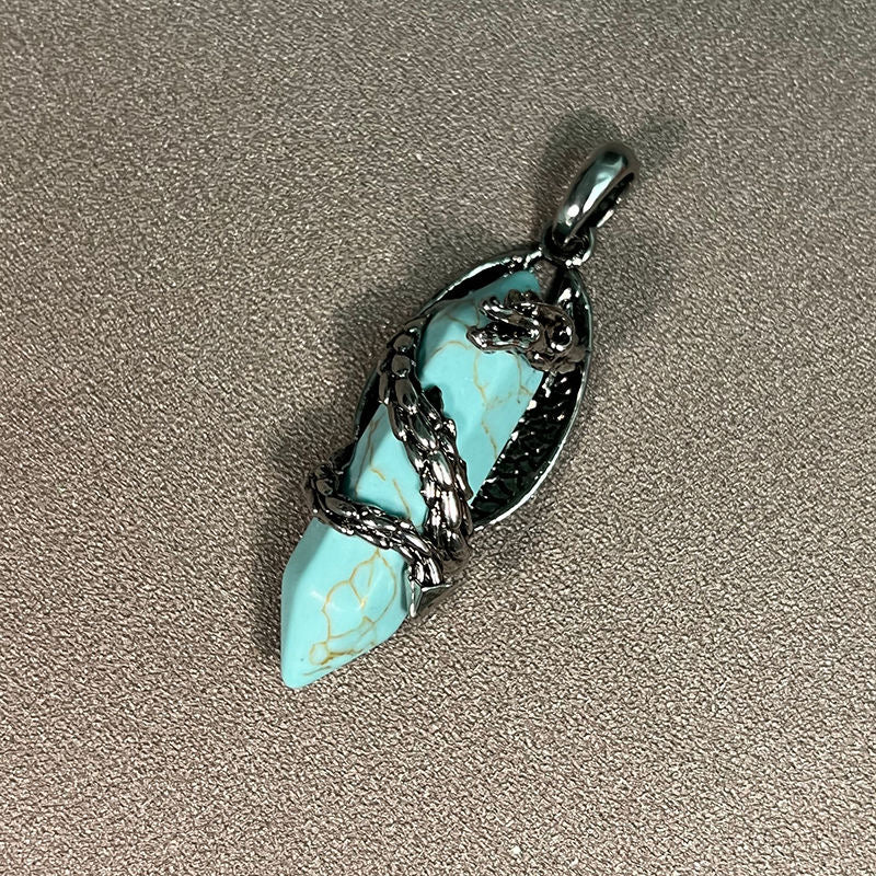 Personalized Panlong Natural Crystal Stone Pendant