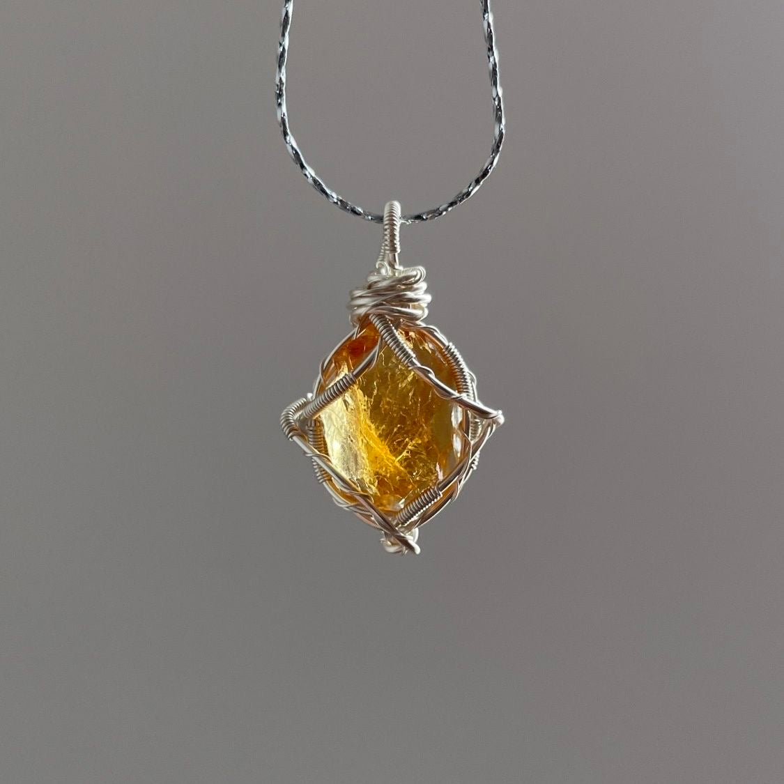 Crystal Pendant Necklace - Crystal Pendant Necklace, Adjustable Length, Natural Gemstone Jewelry, Unisex