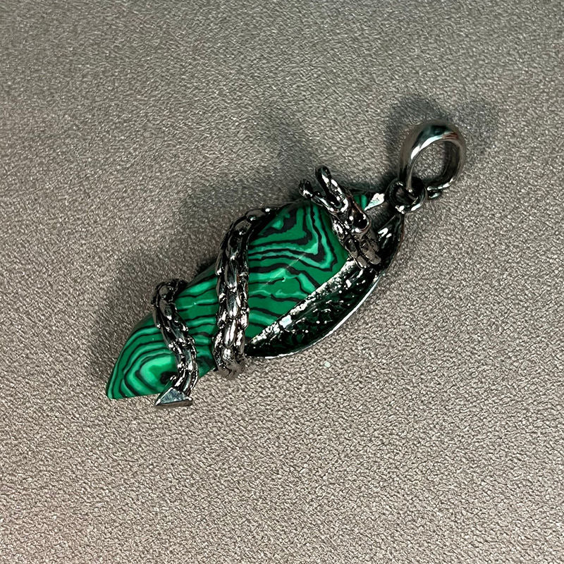 Personalized Panlong Natural Crystal Stone Pendant