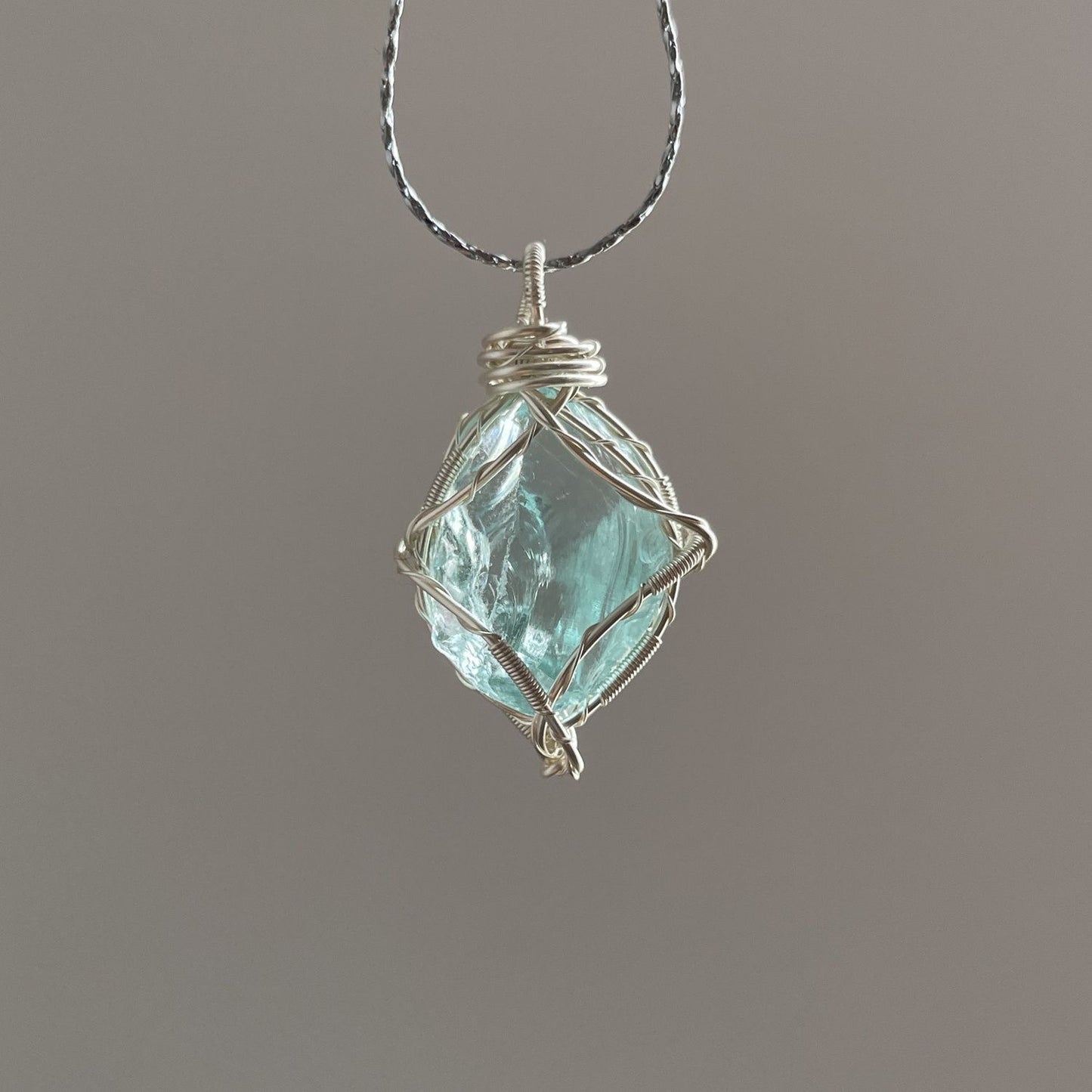 Crystal Pendant Necklace - Crystal Pendant Necklace, Adjustable Length, Natural Gemstone Jewelry, Unisex
