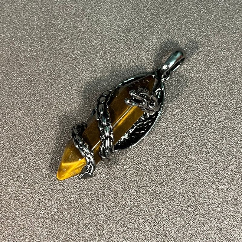 Personalized Panlong Natural Crystal Stone Pendant