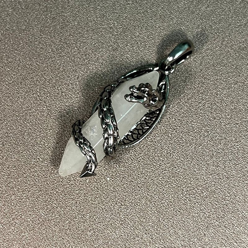 Personalized Panlong Natural Crystal Stone Pendant